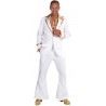 Costume de déguisement Disco Blanc Sequin Or Luxe Homme