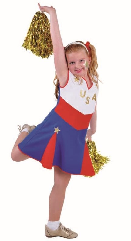 Déguisement cheerleader USA fille pompom girl luxe Baiskadreams com