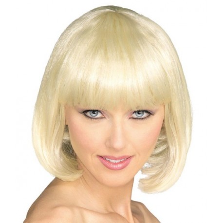 perruque femme blonde courte