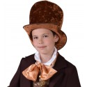 Chapeau haut de forme marron enfant luxe