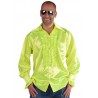 Déguisement chemise disco fluo jaune homme luxe