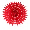 Eventails dentelle papier rouge 20 cm les 2