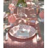 Chemin de table vintage corail intissé 5 M