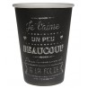 Gobelets carton je t'aime noir les 10