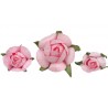 Boutons de roses roses en papier les 20