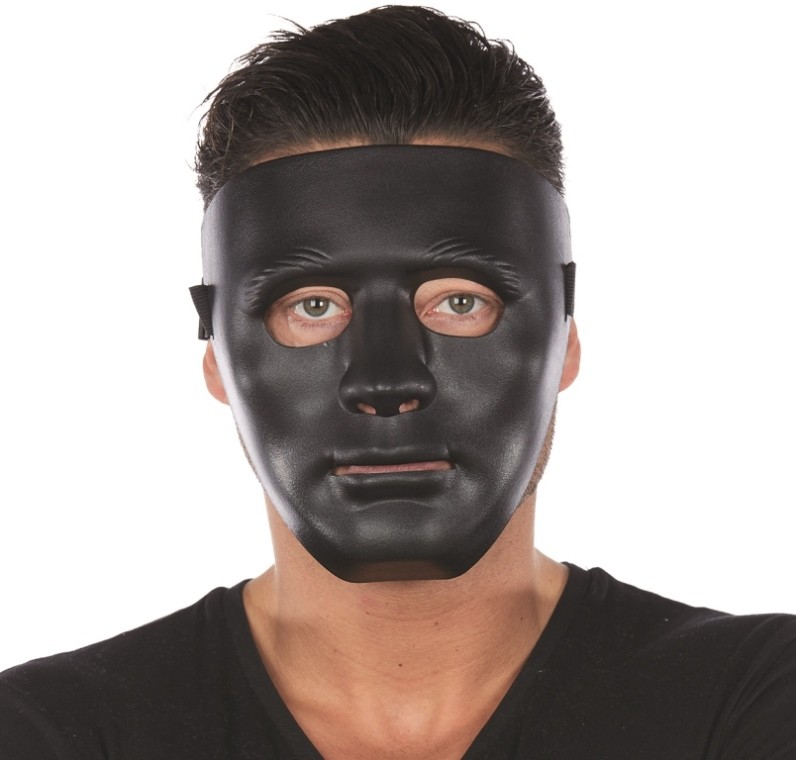 Masque Noir Adulte Halloween Carnaval Masque Anonyme Noir Adulte 7615