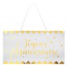 Pancarte Joyeux anniversaire or en carton 47 cm