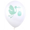 Ballons Baby shower vert 23 cm les 8