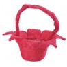 Panier en fleur sisal fuchsia